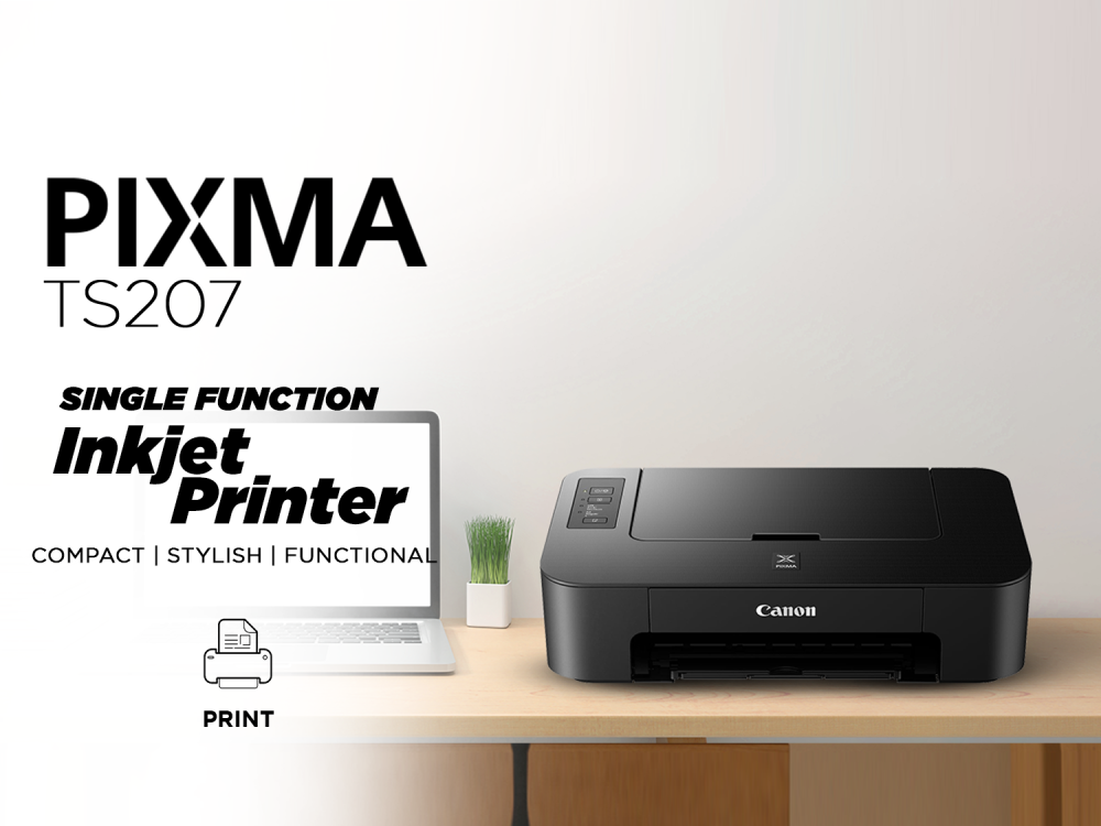 Canon PIXMA TS207 Single Function Inkjet Printer